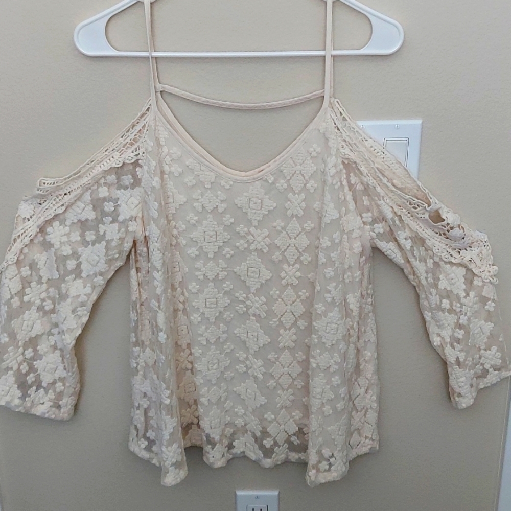 No shoulder blouse